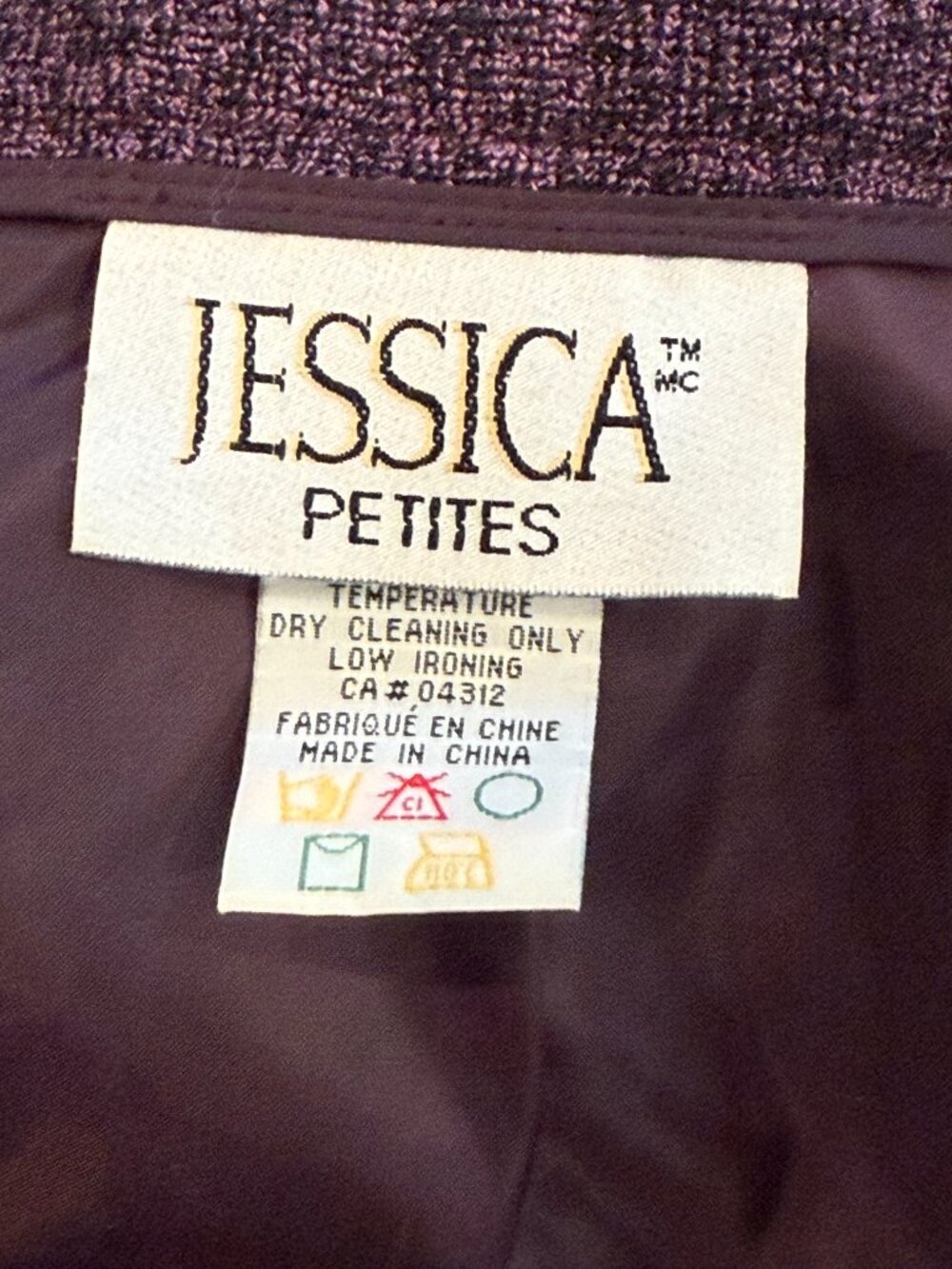 Jessica Petites Pencil Skirt Purple Black 16P - Picture 6 of 8